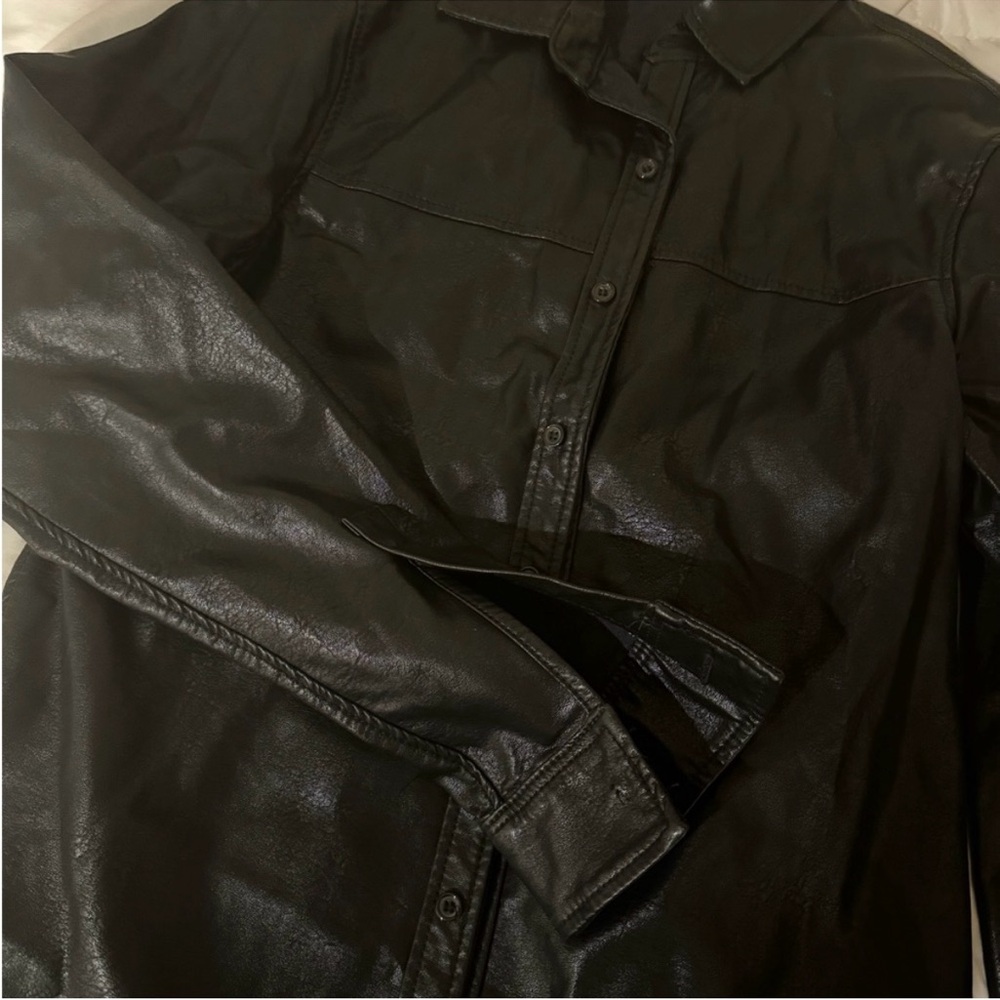 MNML Black Leather Jacket XS